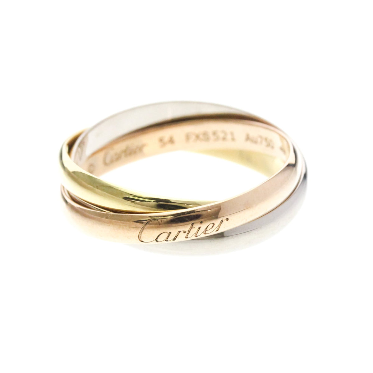 PRE-OWNED Cartier Trinity · Tri-Gold Size 6.75