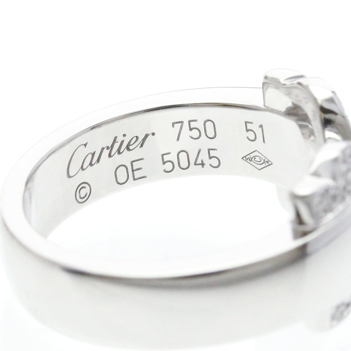 PRE-OWNED Cartier 2C Boucle Diamond · 18K White Gold