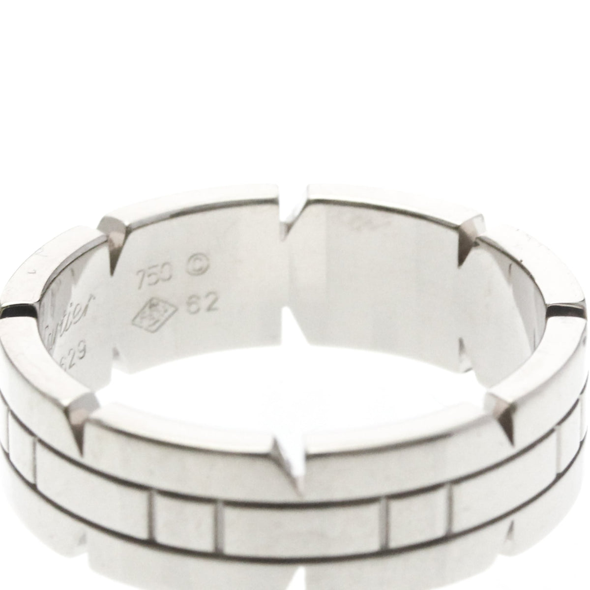 PRE-OWNED Cartier Tank Française · 18K White Gold Size 10