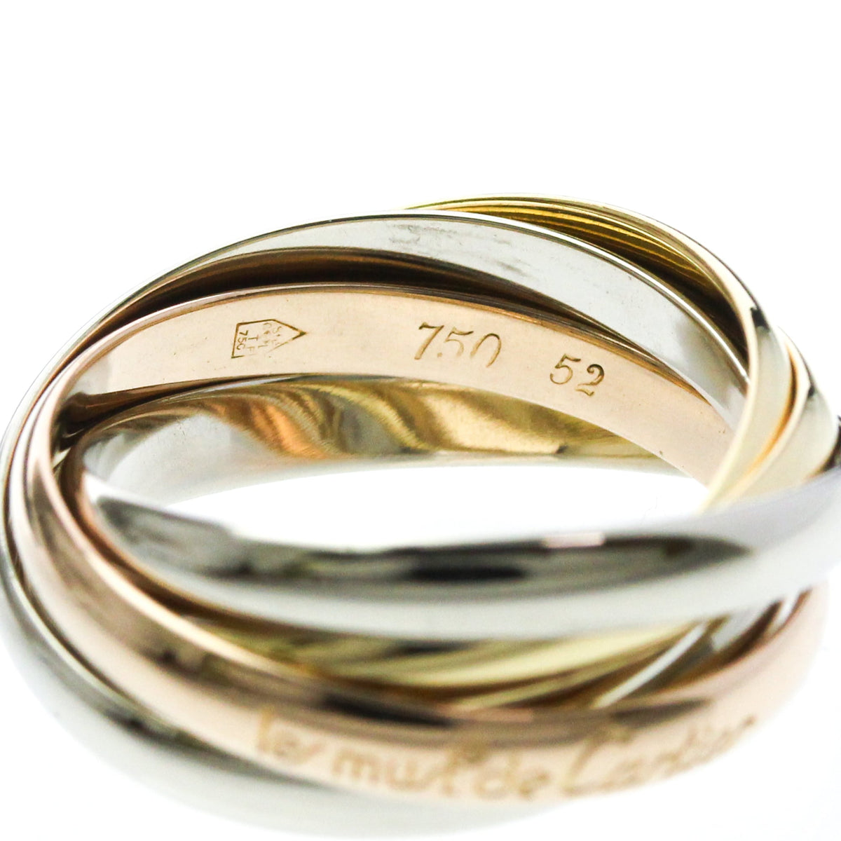 PRE-OWNED Cartier Trinity · Tri-Gold Size 6