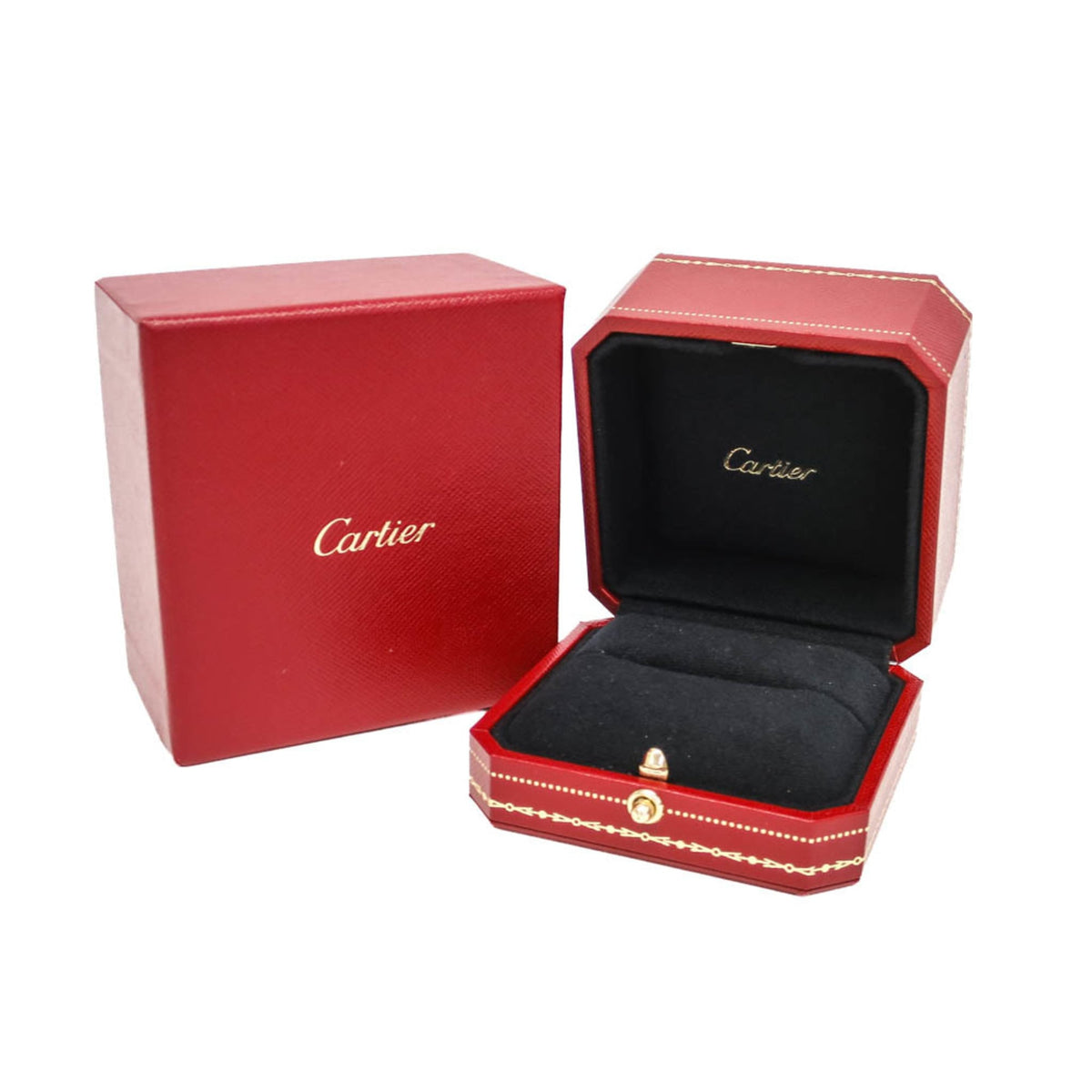 PRE-OWNED Cartier Trinity · 18K White Gold & Ceramic Size 6.75