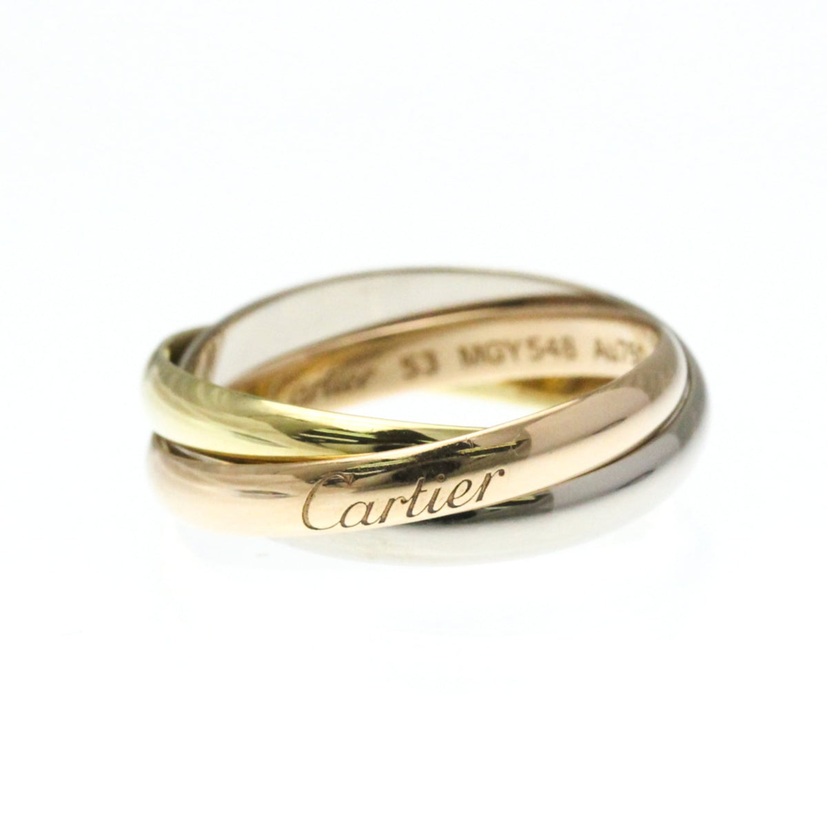 PRE-OWNED Cartier Trinity · Tri-Gold Size 6.25
