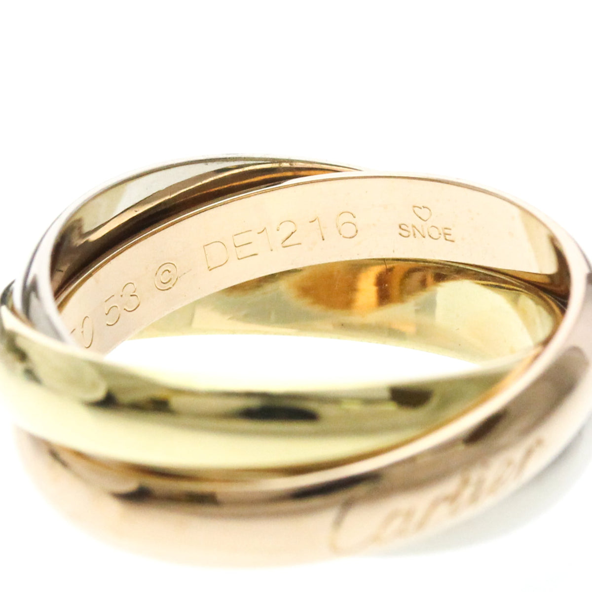 PRE-OWNED Cartier Trinity · Three Gold Size 6.25