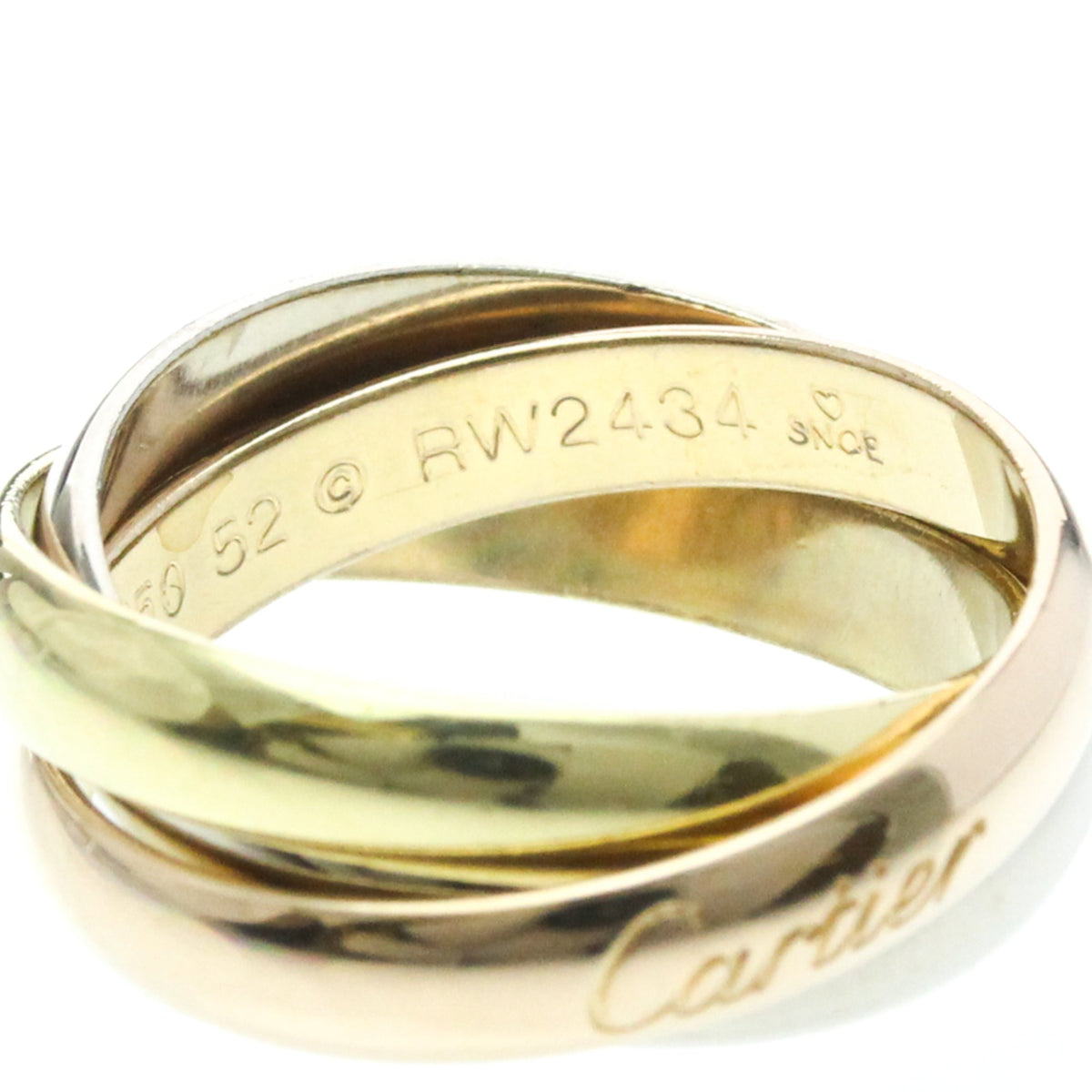 PRE-OWNED Cartier Trinity · Tri-Gold Size 6
