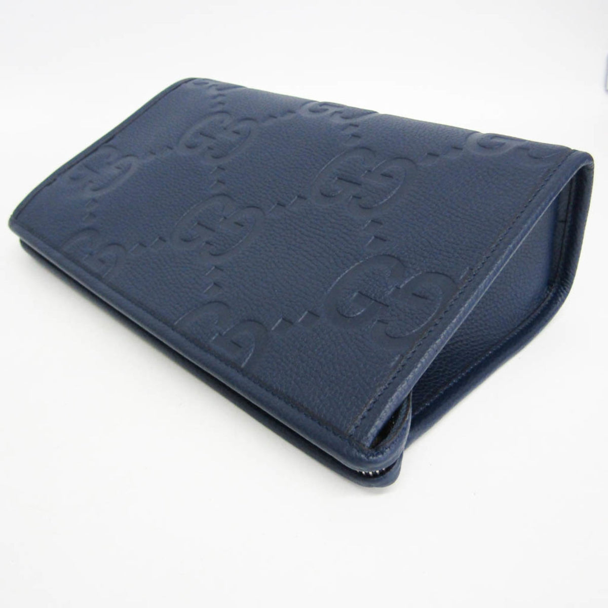PRE-OWNED Gucci Jumbo GG · Leather Clutch