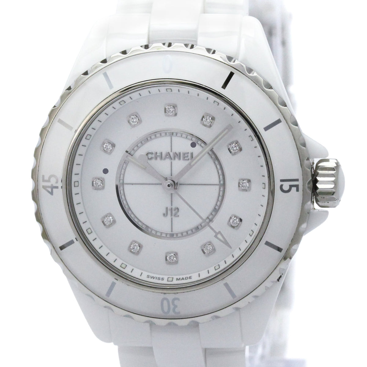 PRE-OWNED Chanel J12 · Diamond · Ceramic