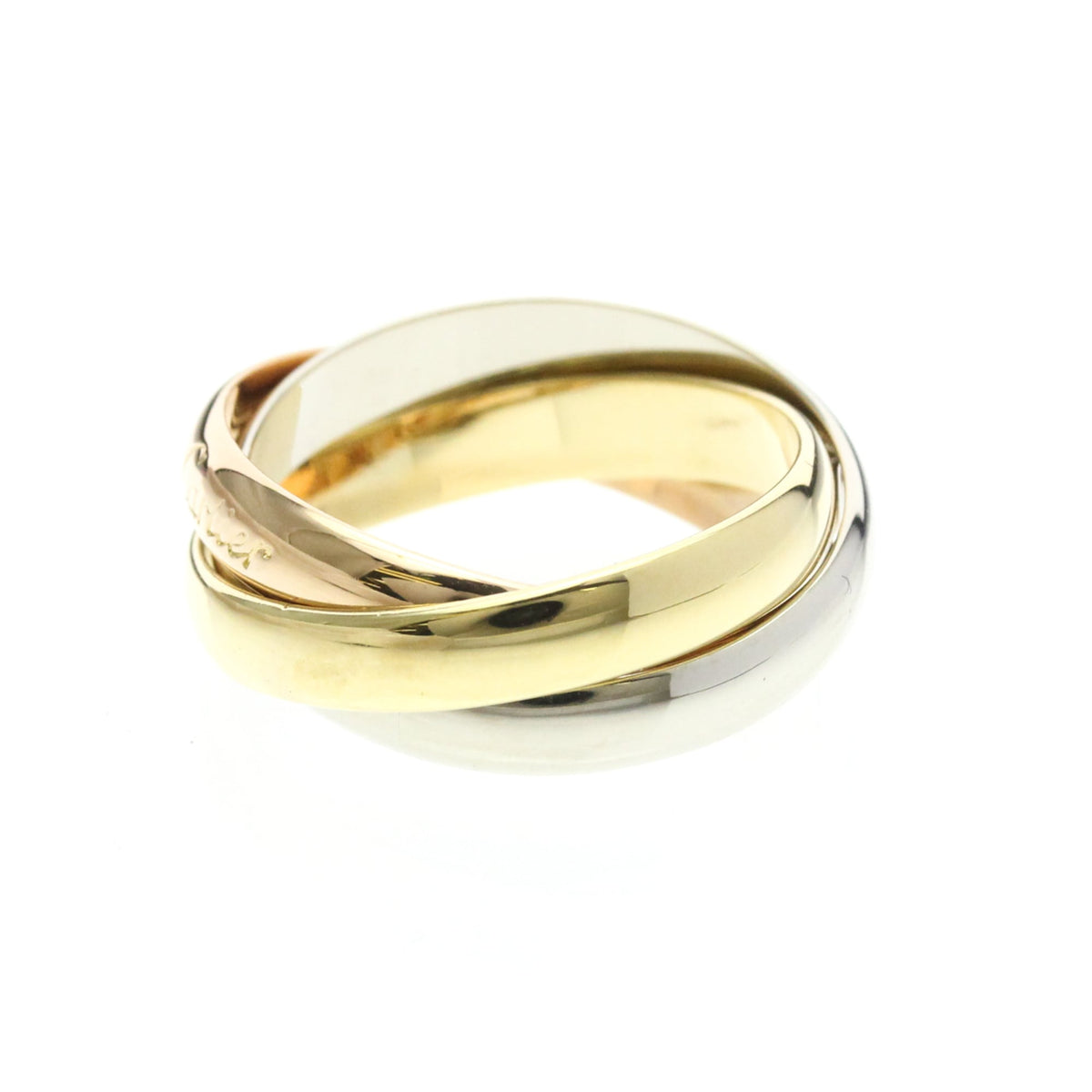 PRE-OWNED Cartier Trinity · Tri-Gold Size 6