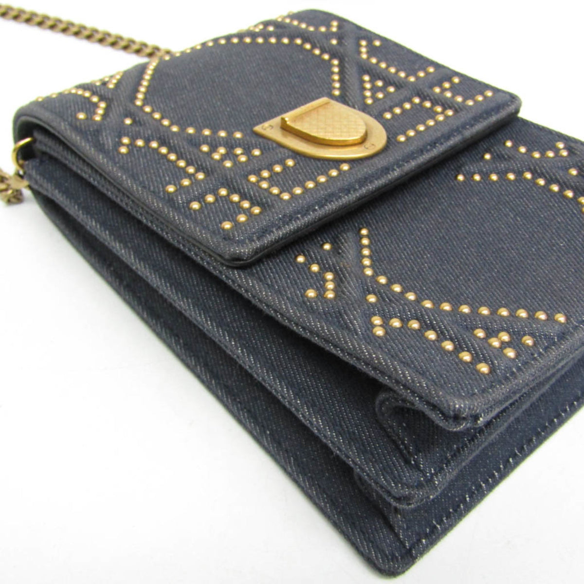 PRE-OWNED Christian Dior Diorama · Studded Denim