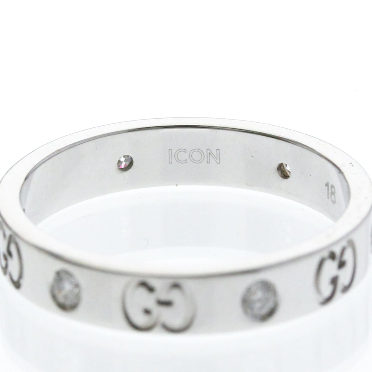 PRE-OWNED Gucci Icon · Diamond · 18K Yellow Gold Size 8