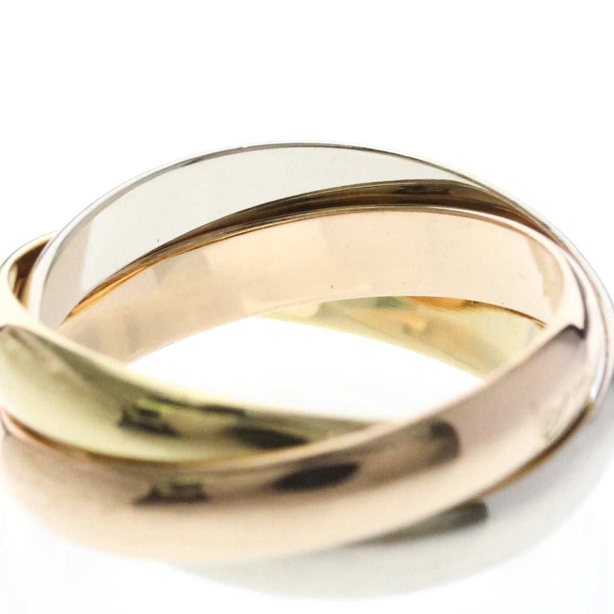 PRE-OWNED Cartier Trinity · Tri-Gold Size 6.25