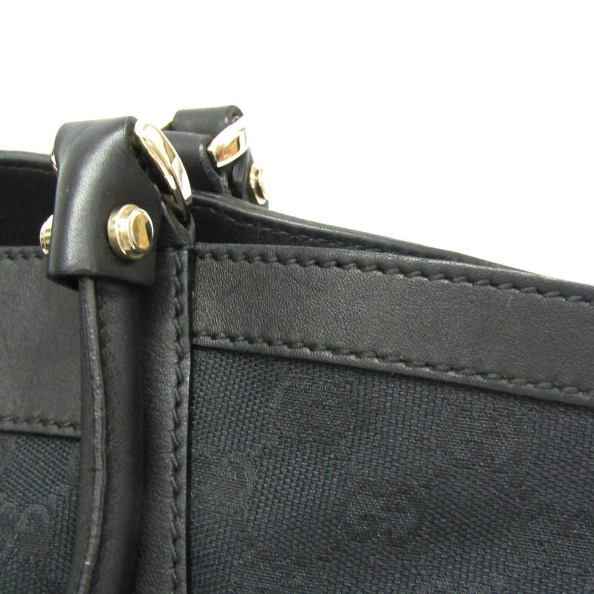 PRE-OWNED Gucci GG Canvas Tote · Leather Trim