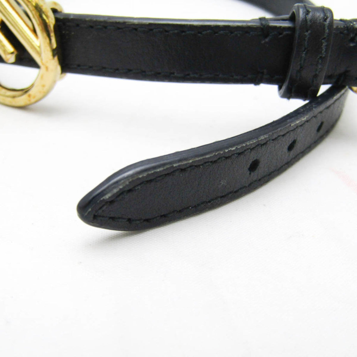 PRE-OWNED Fendi F Is · Leather Charm Bracelet