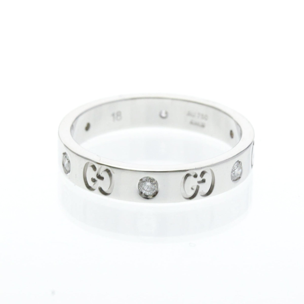 PRE-OWNED Gucci Icon · Diamond · 18K Yellow Gold Size 8