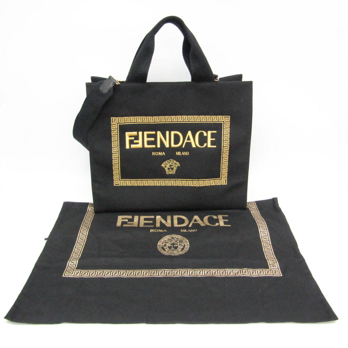 PRE-OWNED Fendi x Versace Fendace · Canvas Tote