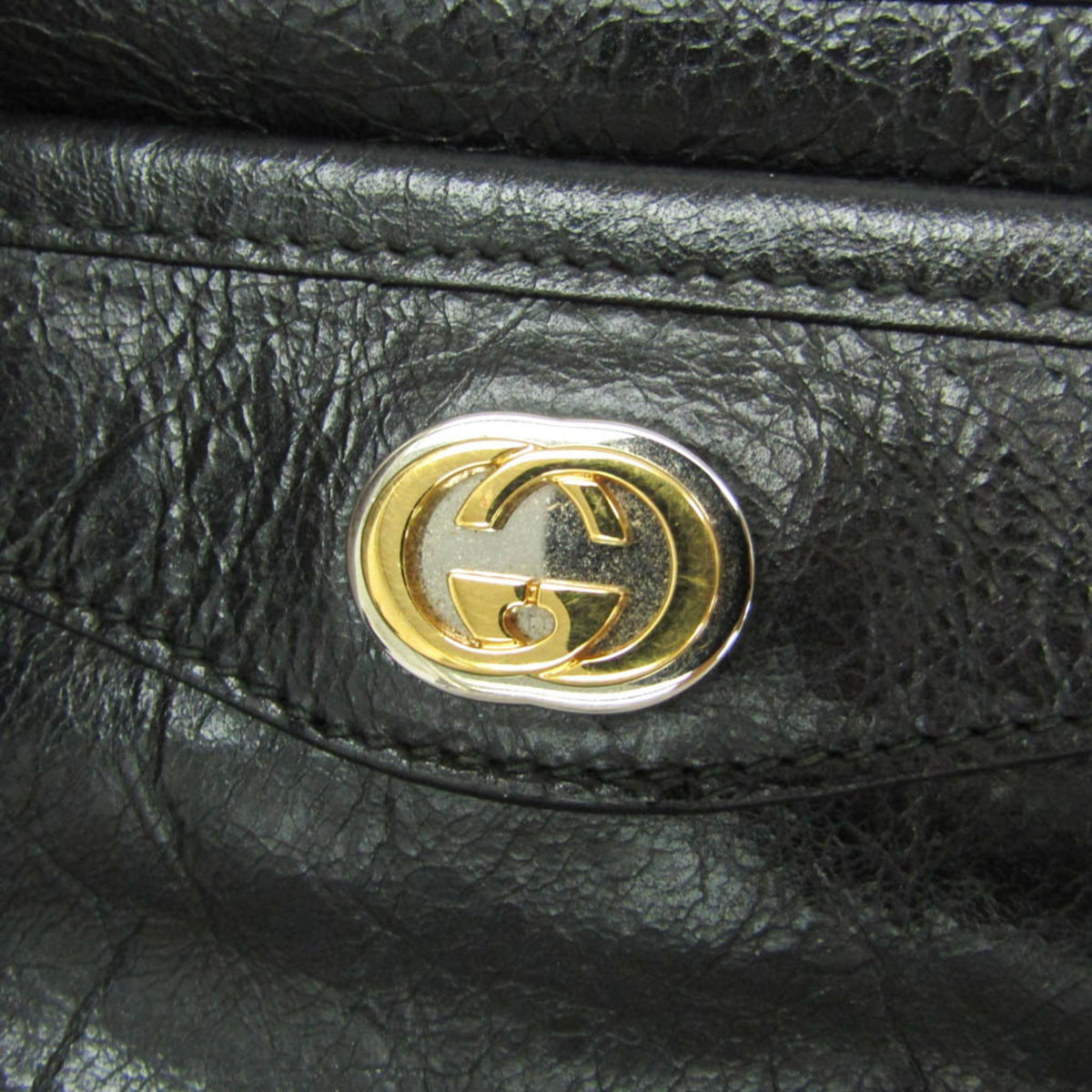 PRE-OWNED Gucci Interlocking · Leather Clutch