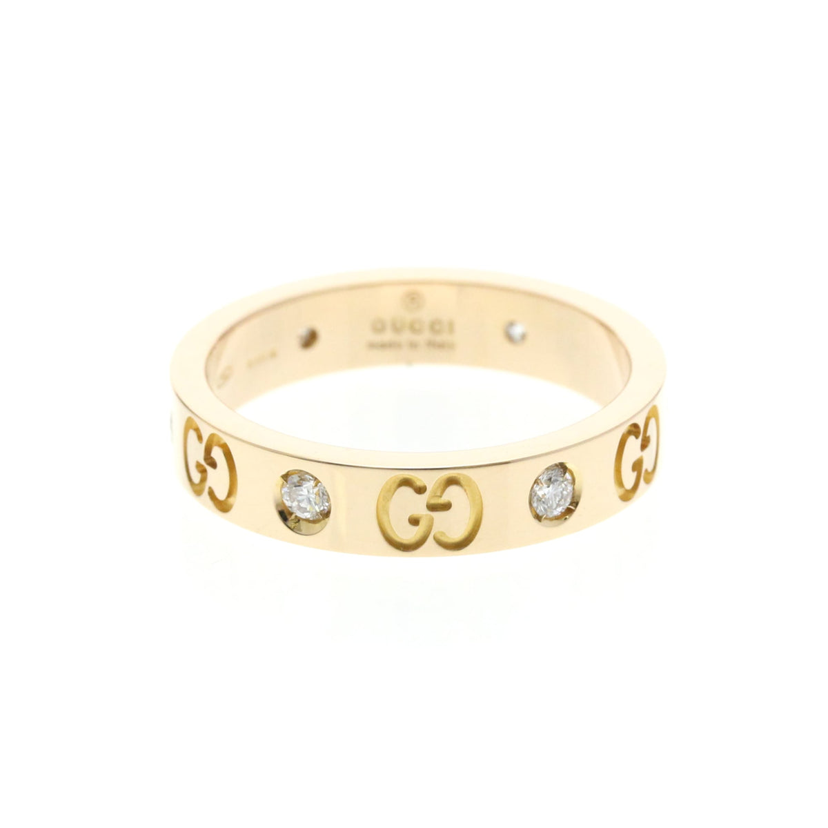 PRE-OWNED Gucci Icon · Diamond · Rose Gold Size 6.5