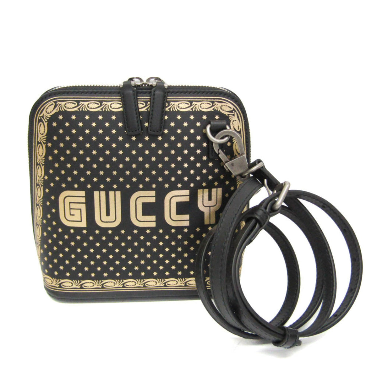 PRE-OWNED Gucci GUCCY Print · Leather Shoulder