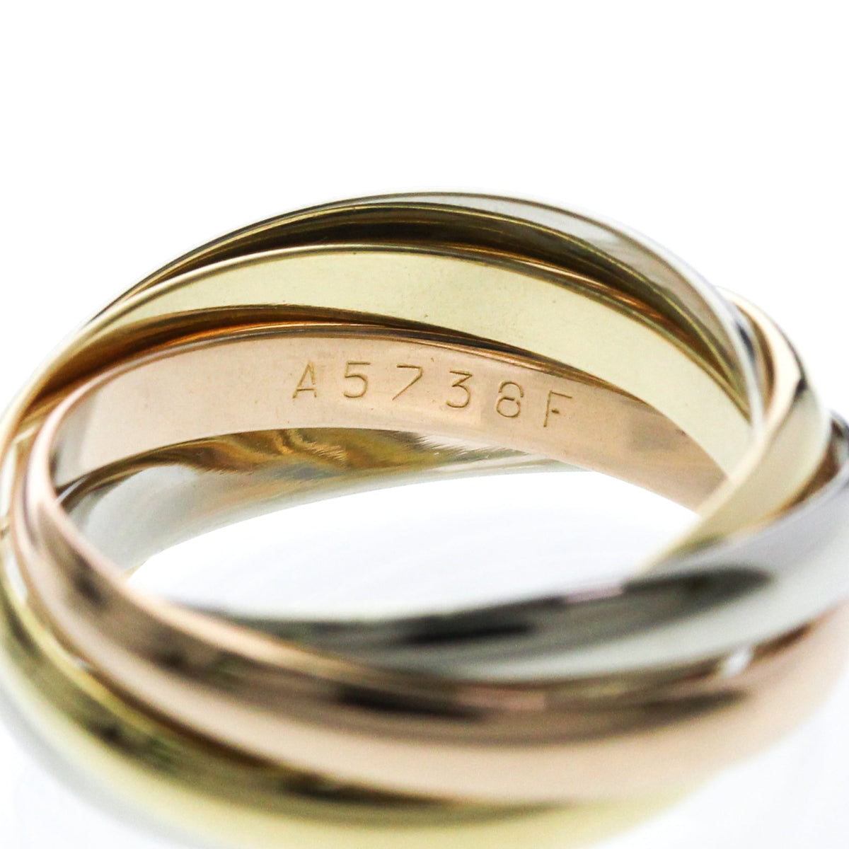 PRE-OWNED Cartier Trinity · Tri-Gold Size 6