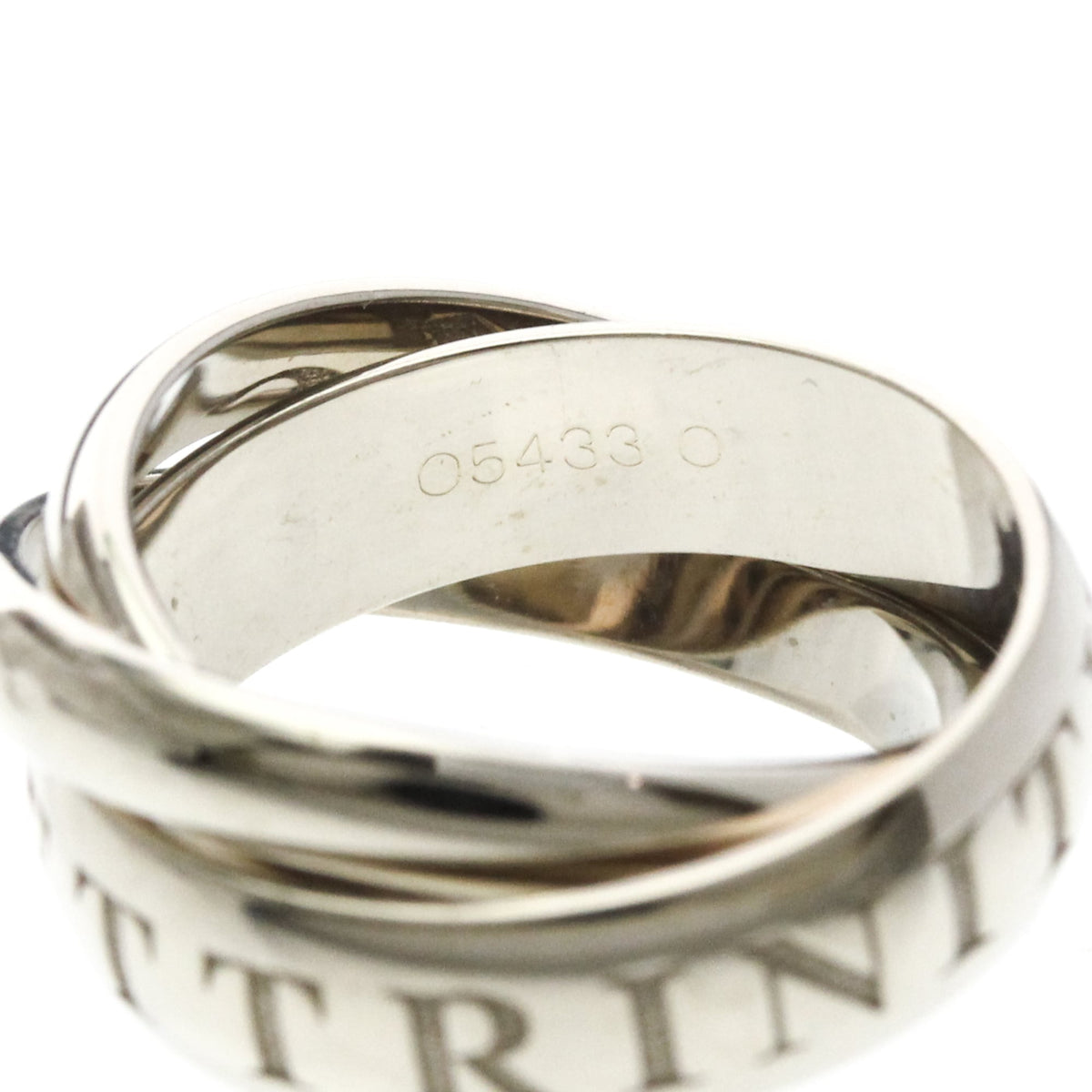 PRE-OWNED Cartier Trinity · Christmas Edition · 18K White Size 5.75