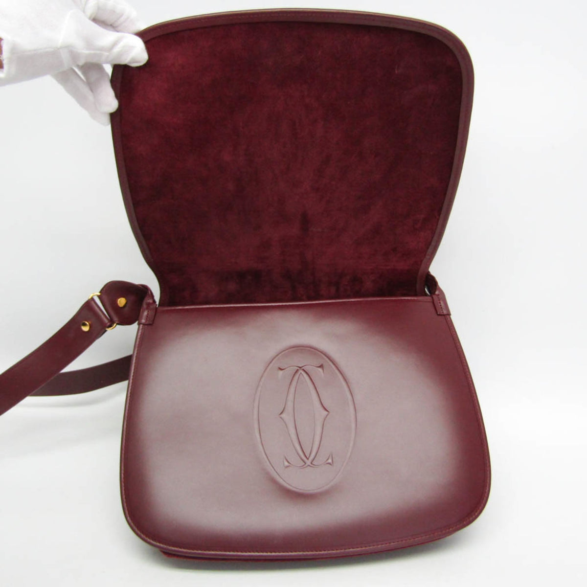 PRE-OWNED Cartier Must · Suede Flap Shoulder
