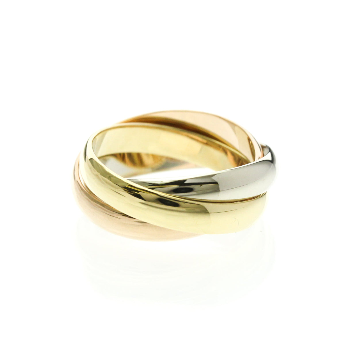 PRE-OWNED Cartier Trinity · Tri-Gold Size 6