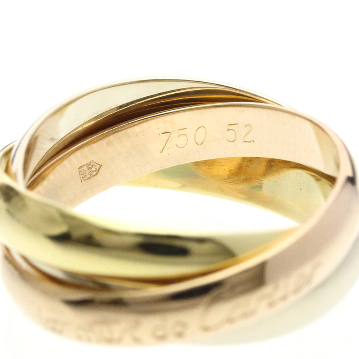 PRE-OWNED Cartier Trinity · Tri-Gold Size 6