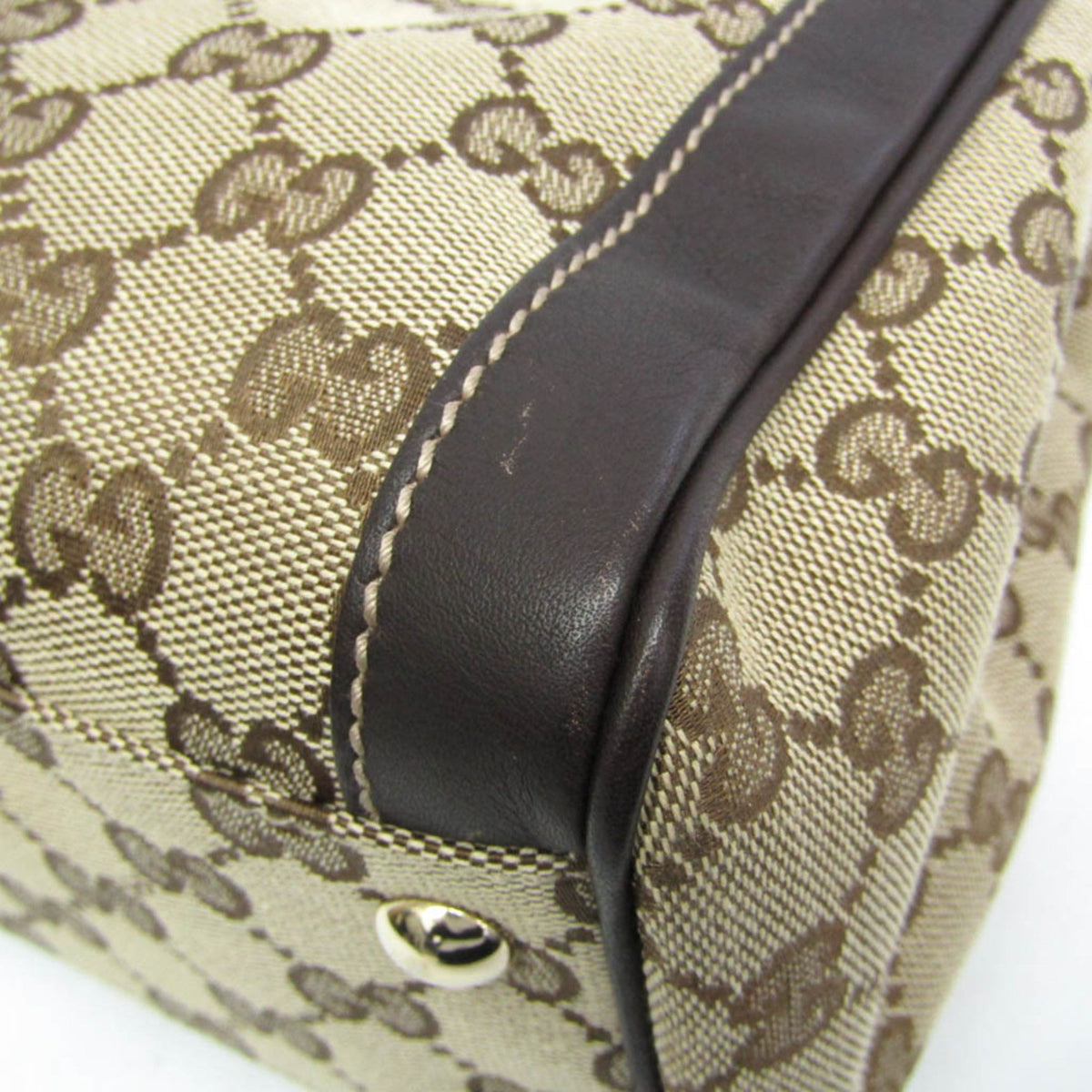 PRE-OWNED Gucci GG Canvas · Leather Handbag