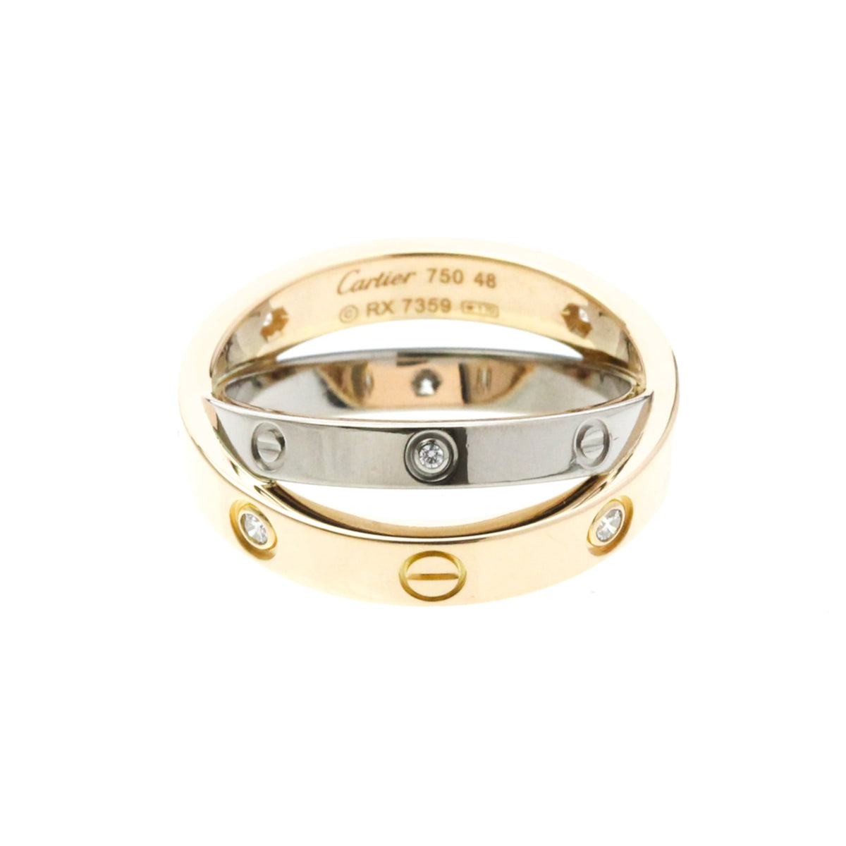 PRE-OWNED Cartier Be Love · Half Diamond · Two-Tone Gold