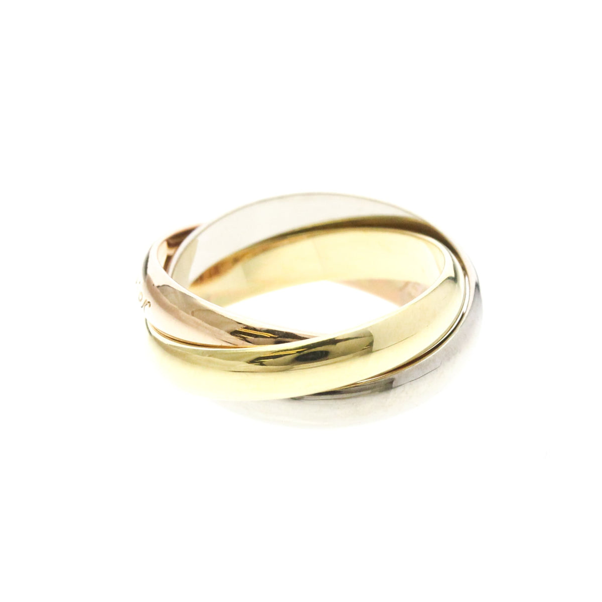PRE-OWNED Cartier Trinity · Tri-Gold Size 6