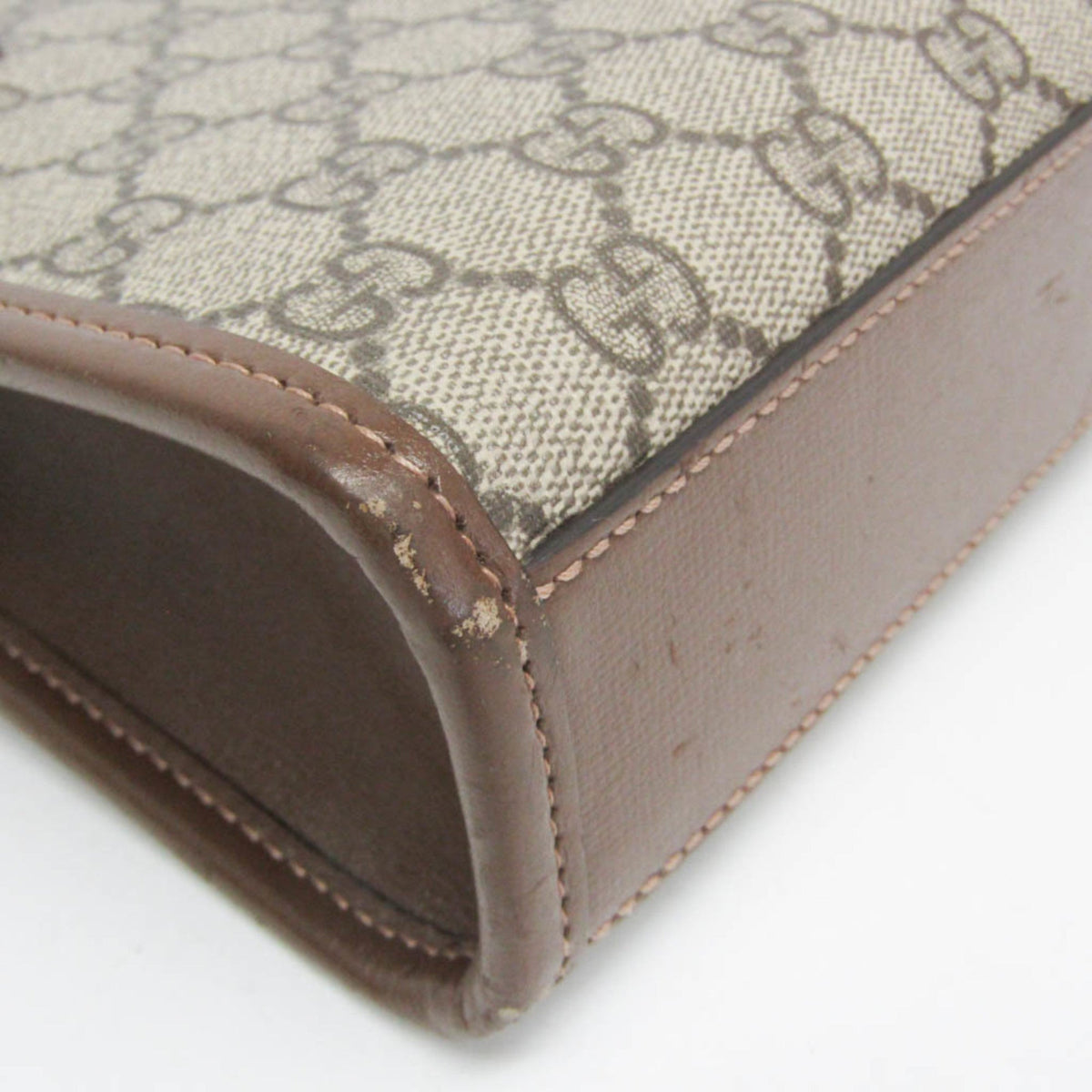 PRE-OWNED Gucci Interlocking G · GG Supreme · Leather