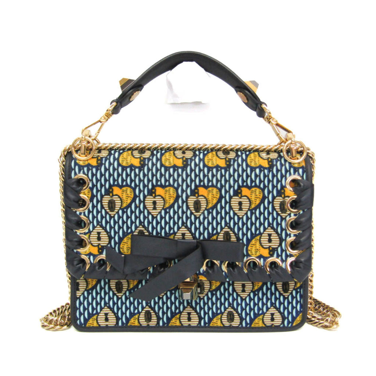 PRE-OWNED Fendi Kan I · Velvet & Leather