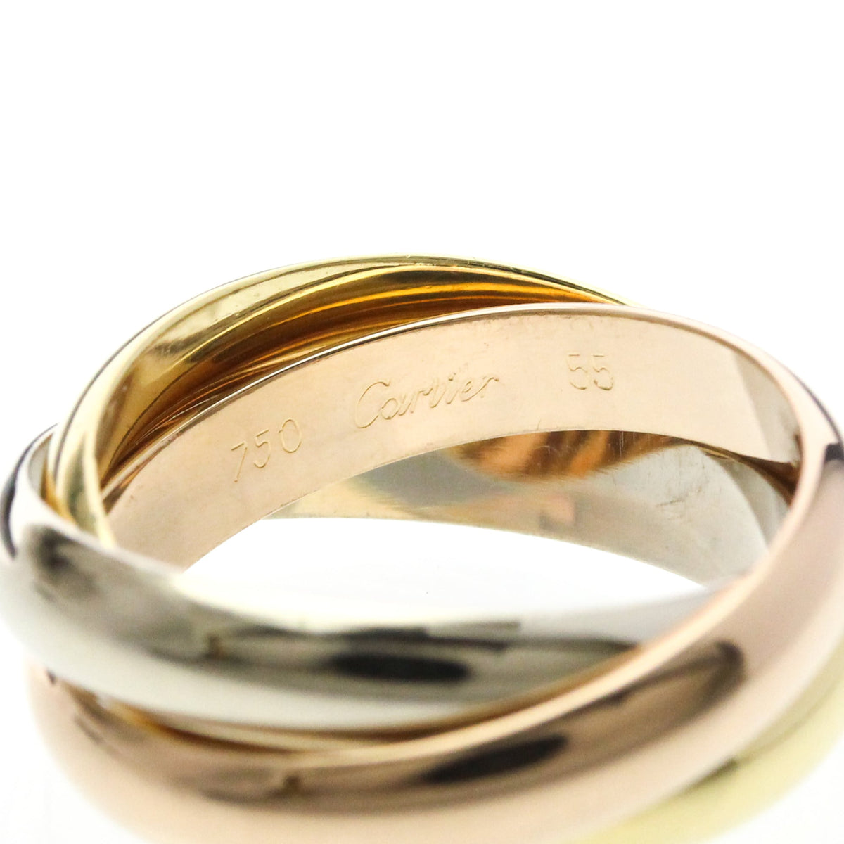 PRE-OWNED Cartier Trinity · Tri-Gold Size 7.5