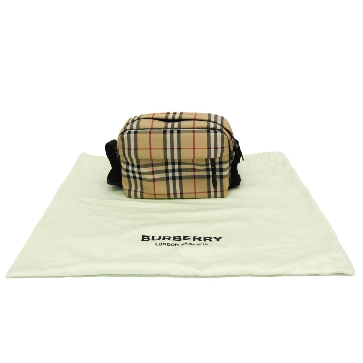 PRE-OWNED Burberry Paddy · Check Nylon Crossbody
