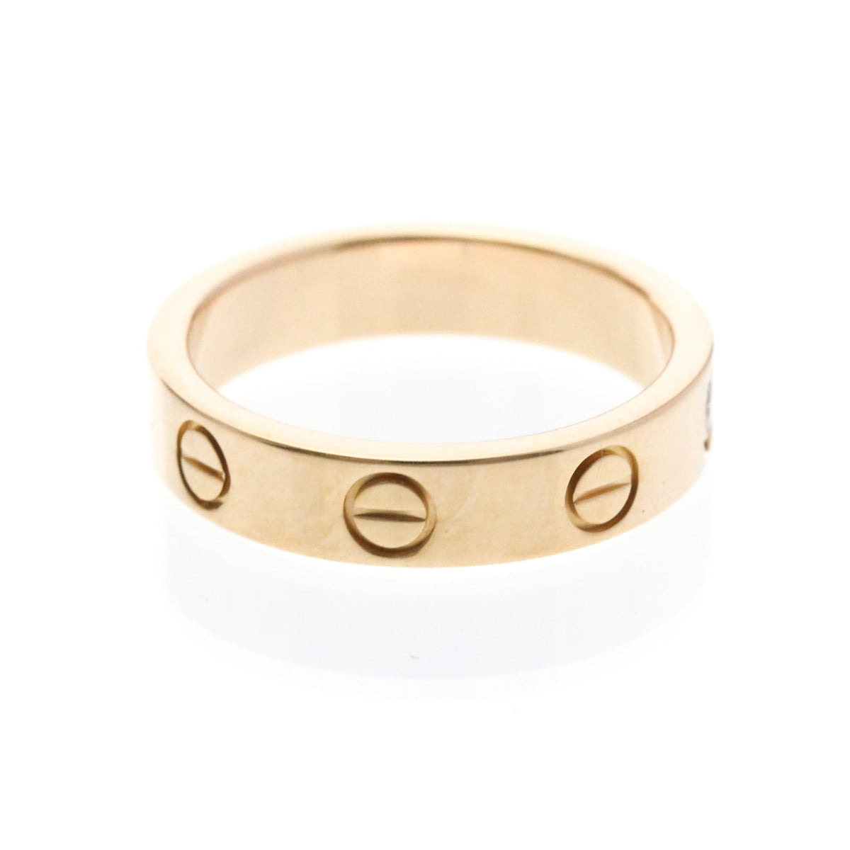 PRE-OWNED Cartier Mini Love · Rose Gold · Diamond Size 4.5