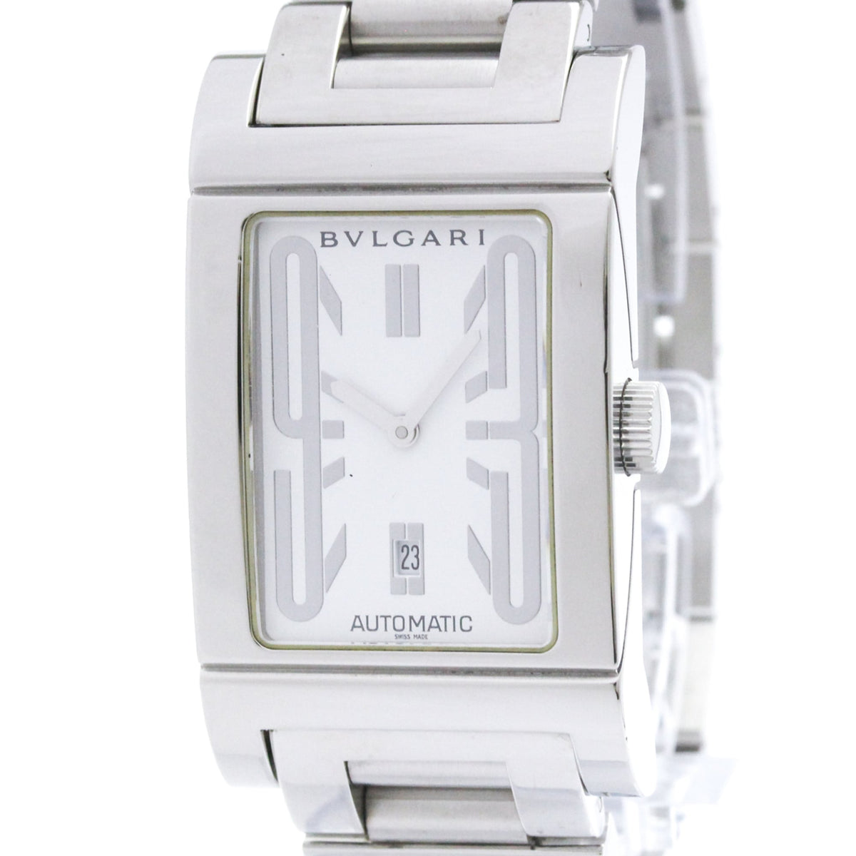 PRE-OWNED Bvlgari Rettangolo · Steel · Automatic