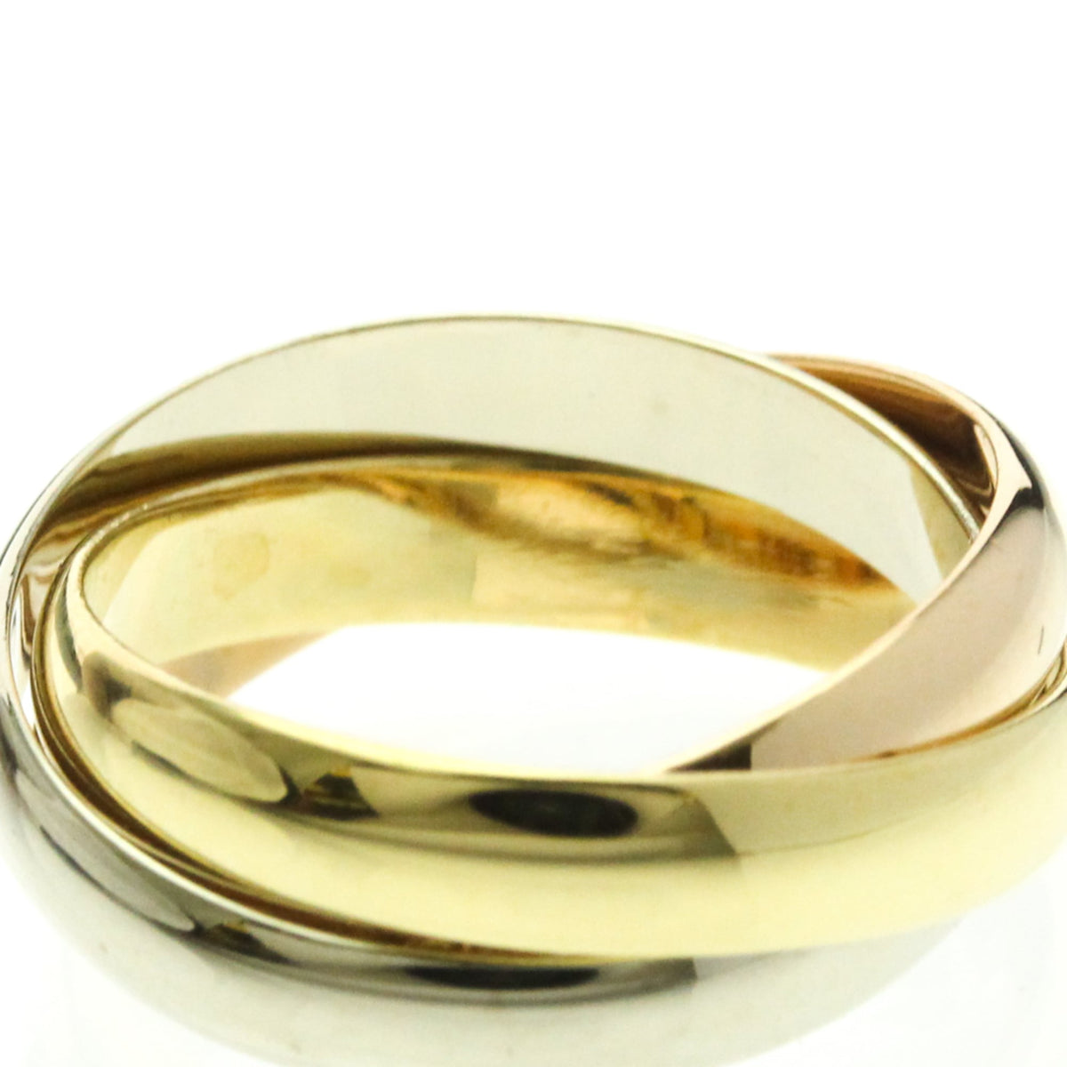 PRE-OWNED Cartier Trinity · Tri-Gold Band Ring Size 6
