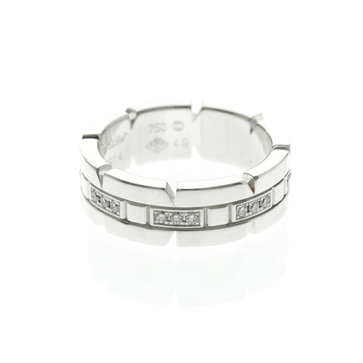 PRE-OWNED Cartier Tank Française · 18K White Gold · Diamond Size 4.75