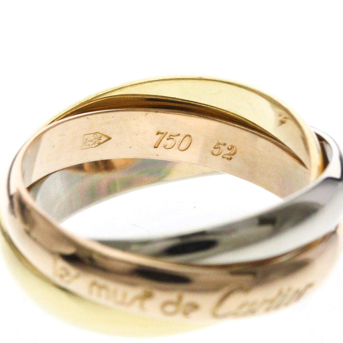 PRE-OWNED Cartier Trinity · Tri-Gold Size 6