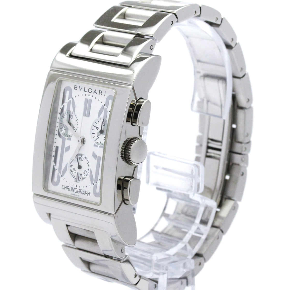 PRE-OWNED Bvlgari Rettangolo · Steel · Chronograph