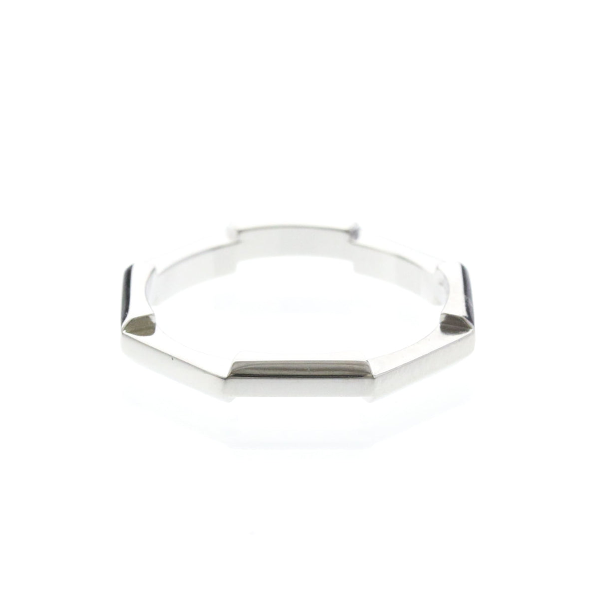PRE-OWNED Gucci Octagon · Platinum Size 6.75