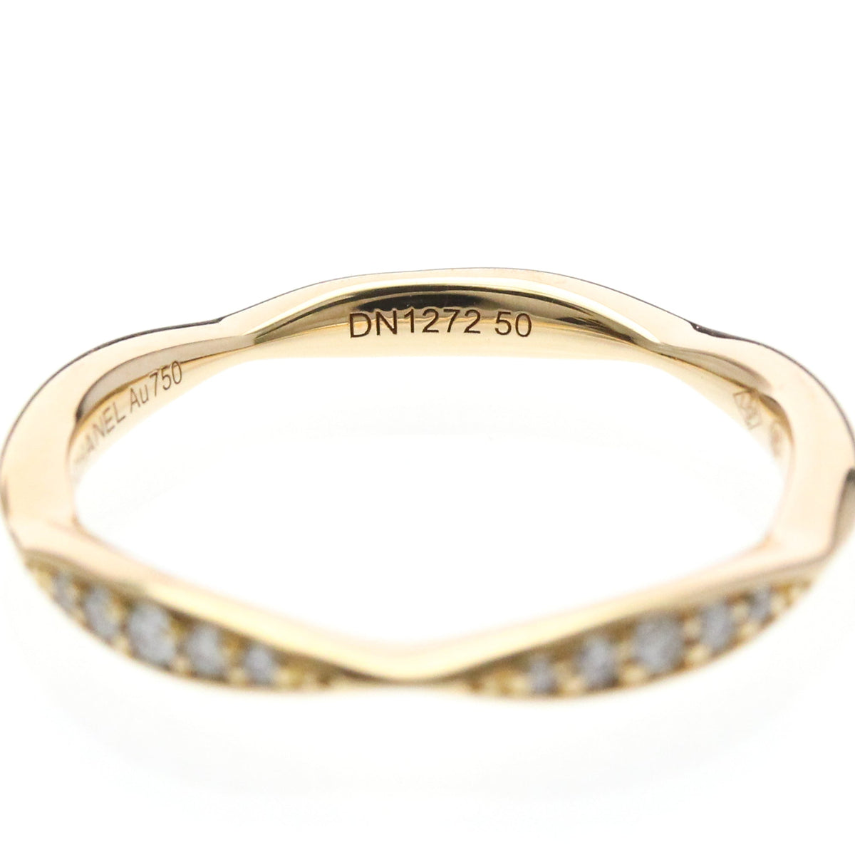 PRE-OWNED Chanel Camellia · Diamond · Rose Gold Size 5.25