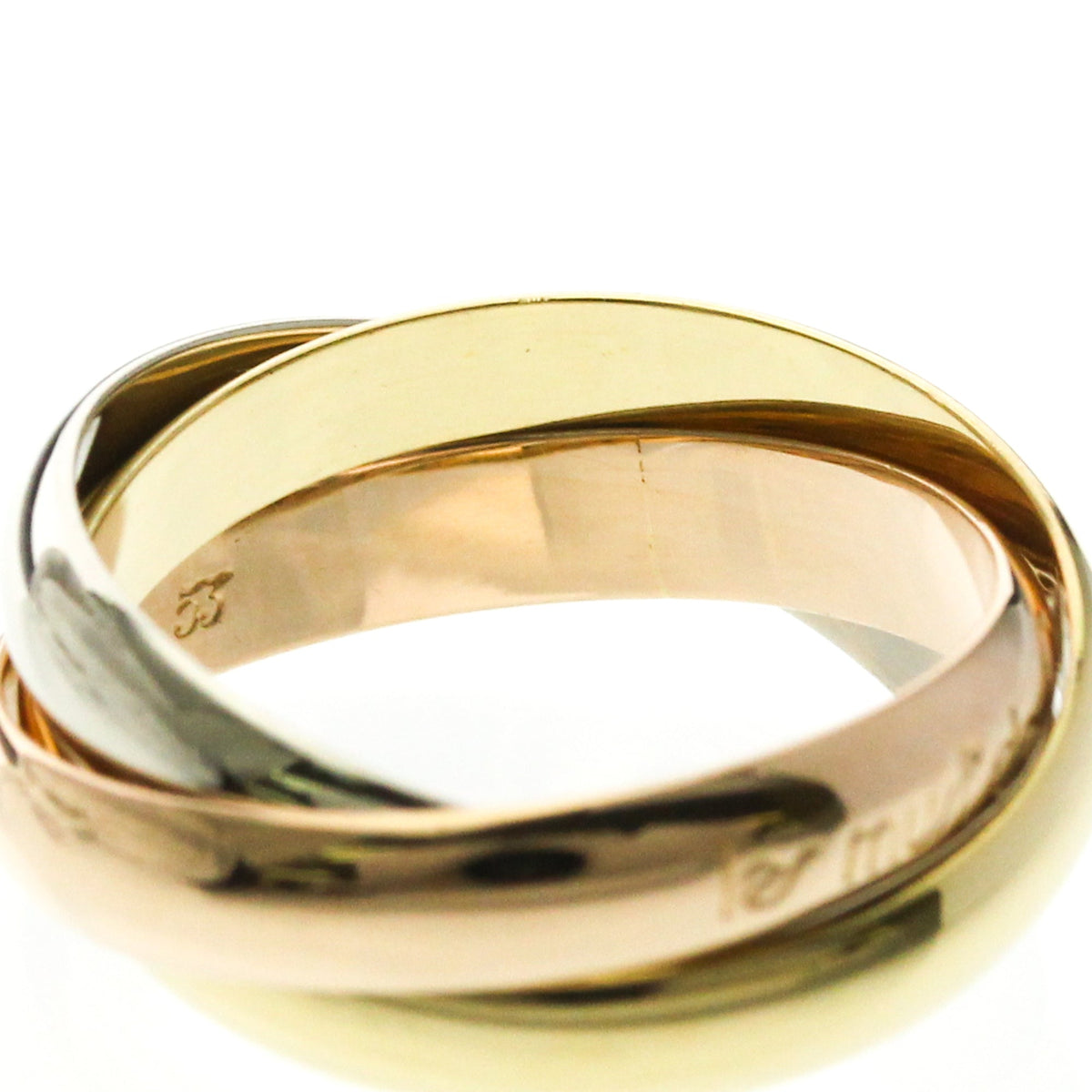 PRE-OWNED Cartier Trinity · Tri-Gold Size 6.25