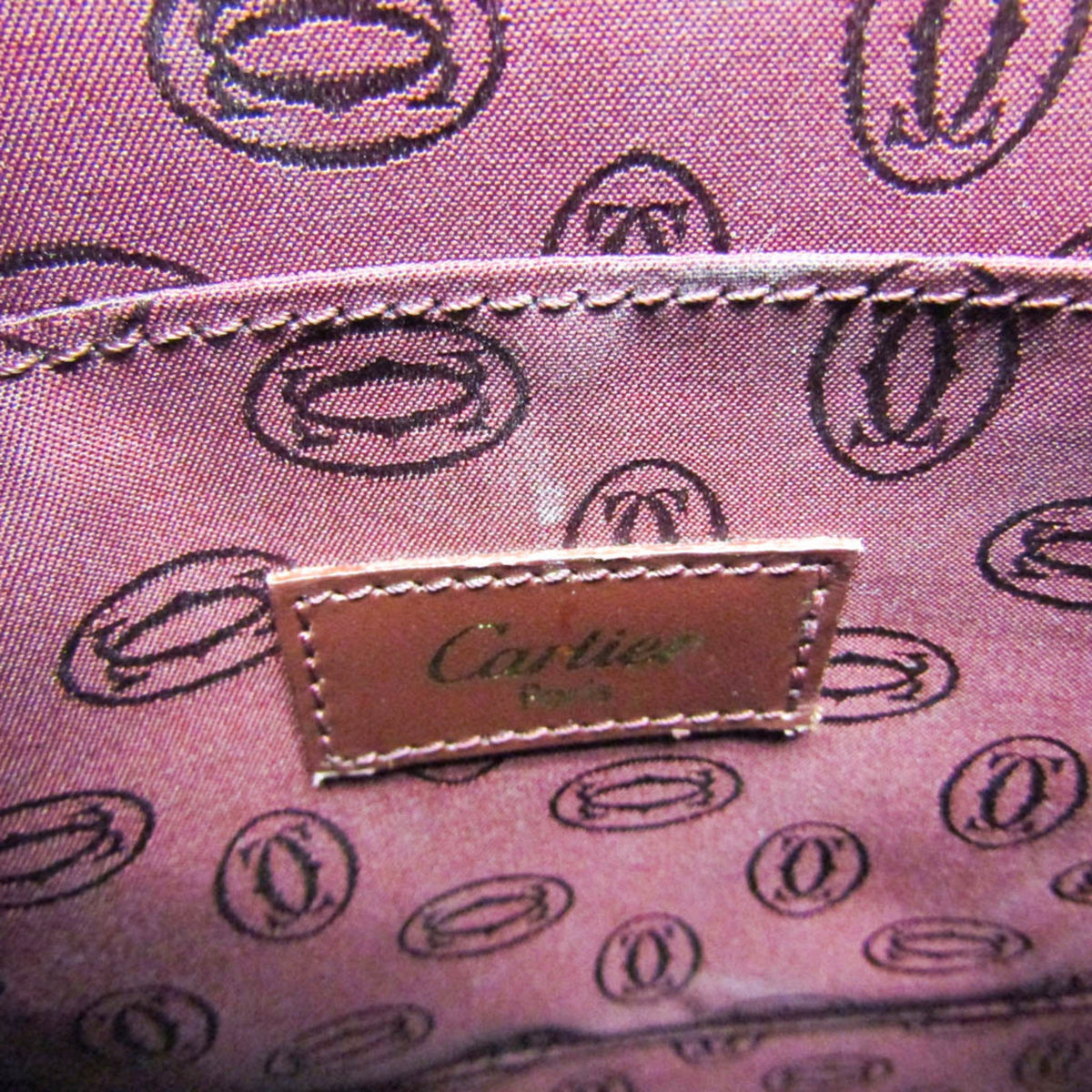 PRE-OWNED Cartier Must · Leather Shoulder Bag · Bordeaux