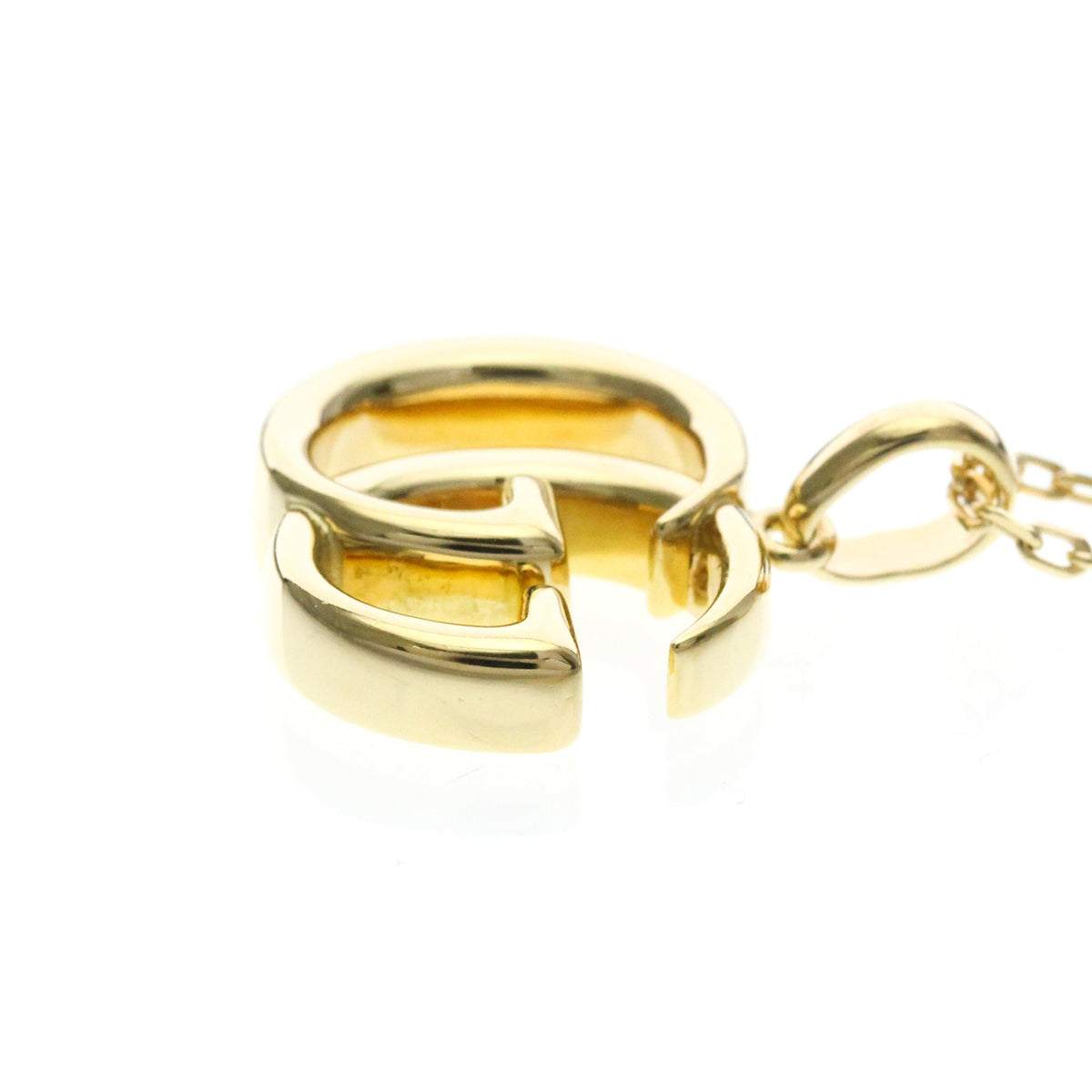 PRE-OWNED Gucci Double GG · 18K Yellow Gold