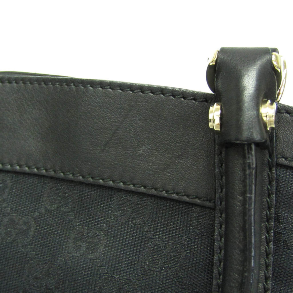 PRE-OWNED Gucci GG Canvas Tote · Leather Trim