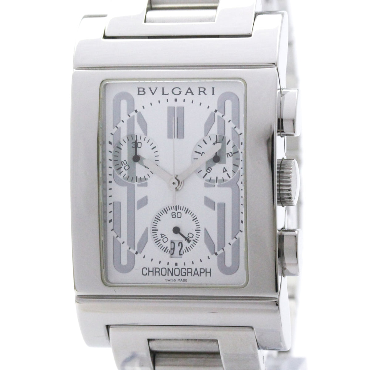 PRE-OWNED Bvlgari Rettangolo · Steel · Chronograph
