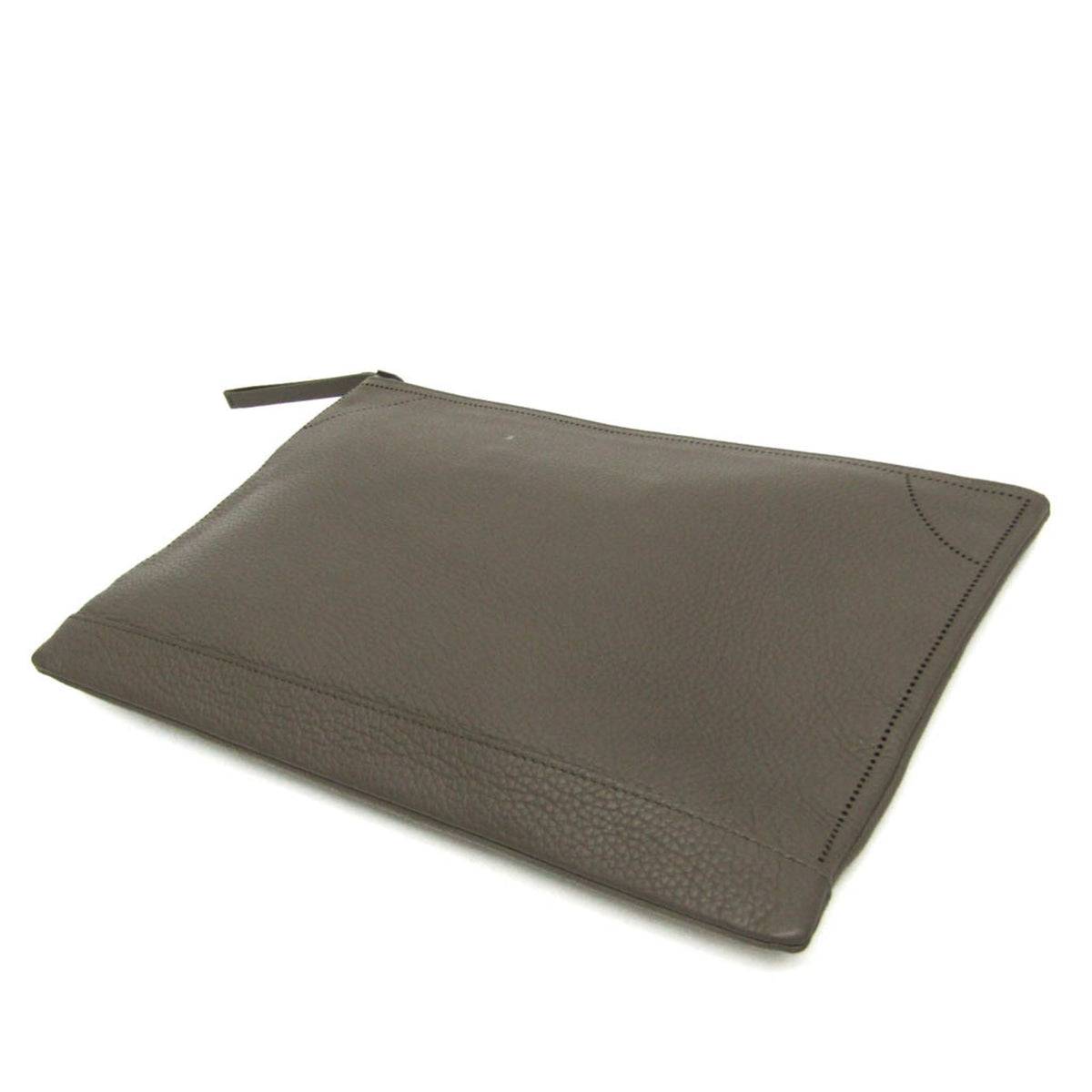 PRE-OWNED Balenciaga Classic · Greige Leather Clutch