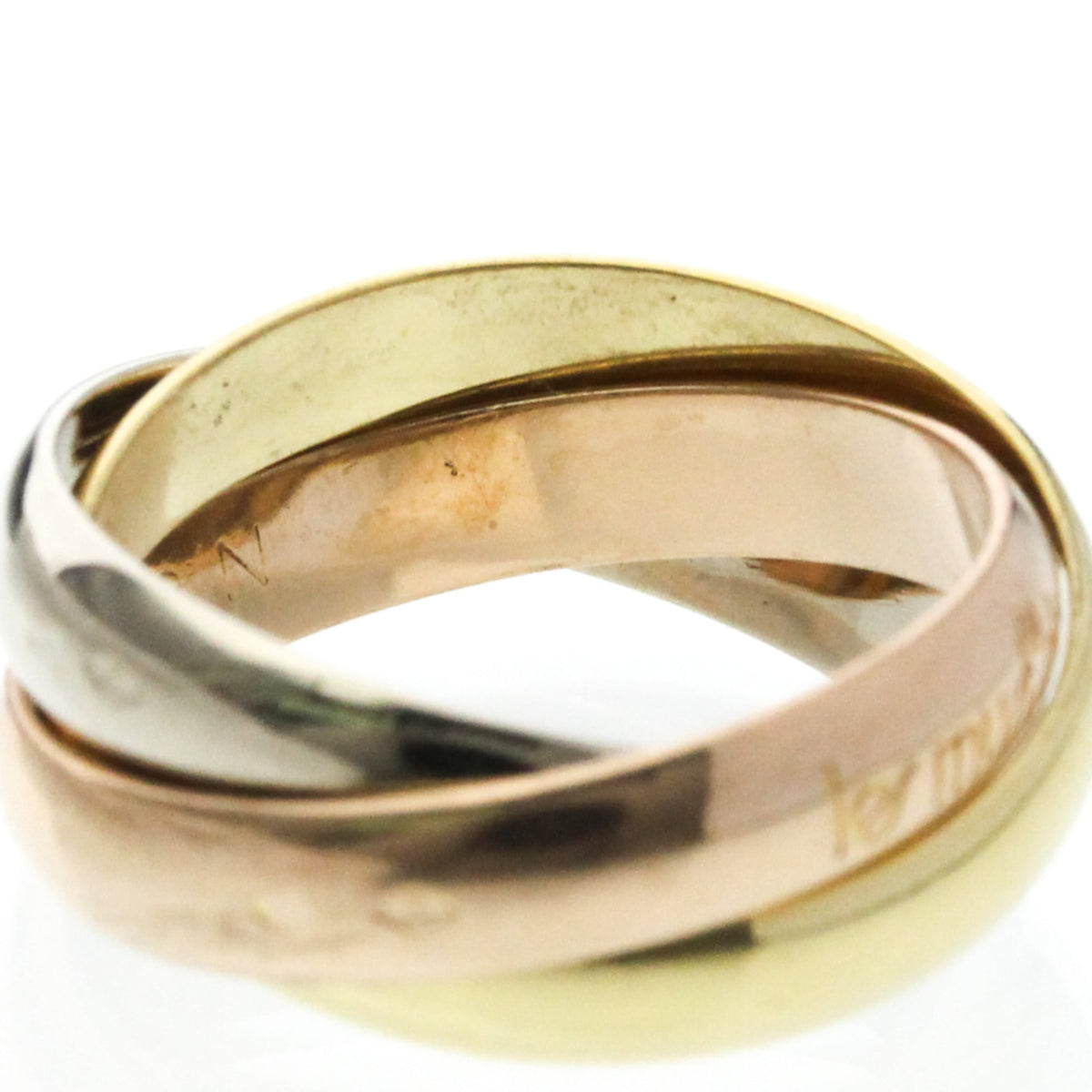 PRE-OWNED Cartier Trinity · Tri-Gold Size 4.75