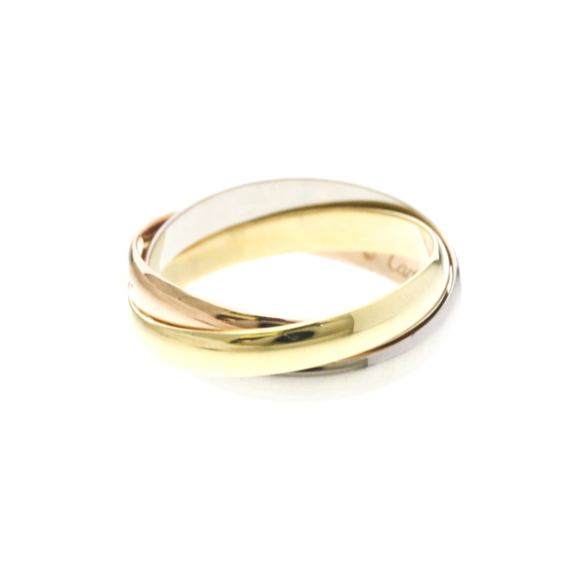 PRE-OWNED Cartier Trinity · Tri-Gold Size 5.25
