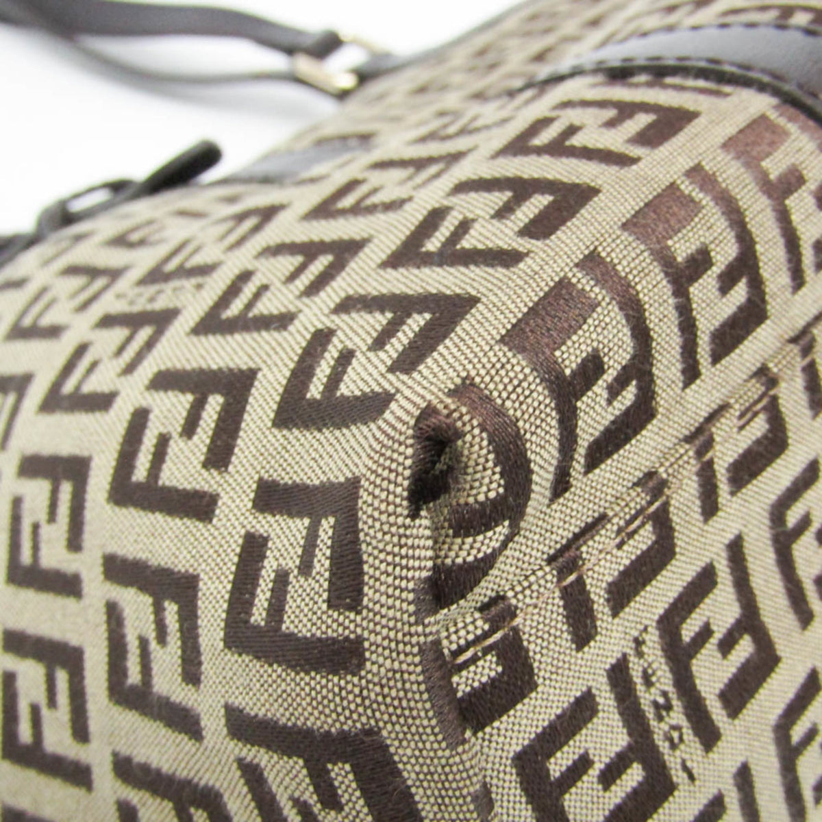 PRE-OWNED Fendi Zucchino · Canvas & Leather Tote